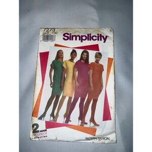 Simplicity 7273 Sewing Pattern Misses Petite Shift Dress Size 6-18 2 Hour Expres